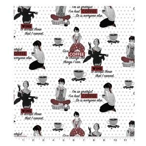 Springs Creative Saturday Evening Post Grateful for Coffee Cotton 1 Yard fabric